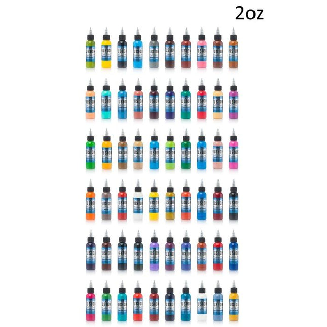 FUSION 60-COLOR FULL SET — FUSION TATTOO INK — 2OZ