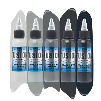 OPAQUE GRAY 5-PACK SET — FUSION TATTOO INK — 4oz