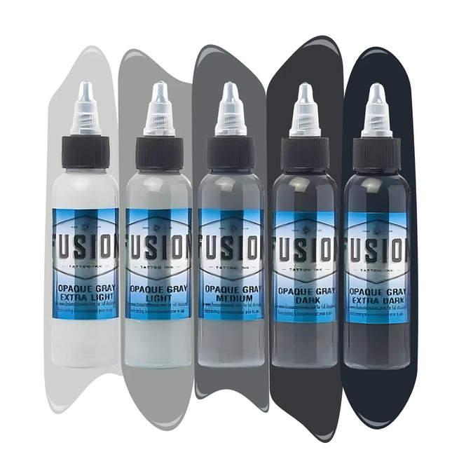OPAQUE GRAY 5-PACK SET — FUSION TATTOO INK — 4oz