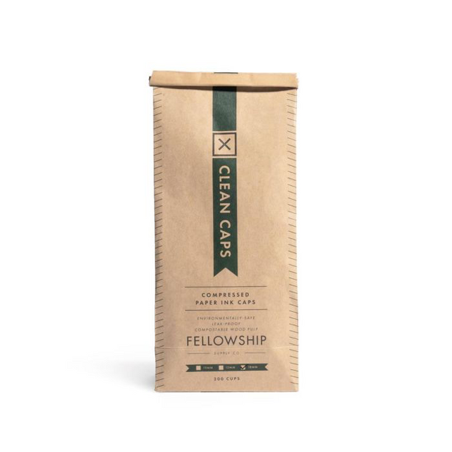 Fellowship Clean Caps — Bag of 200 Biodegradable Ink Cups — Pick Size